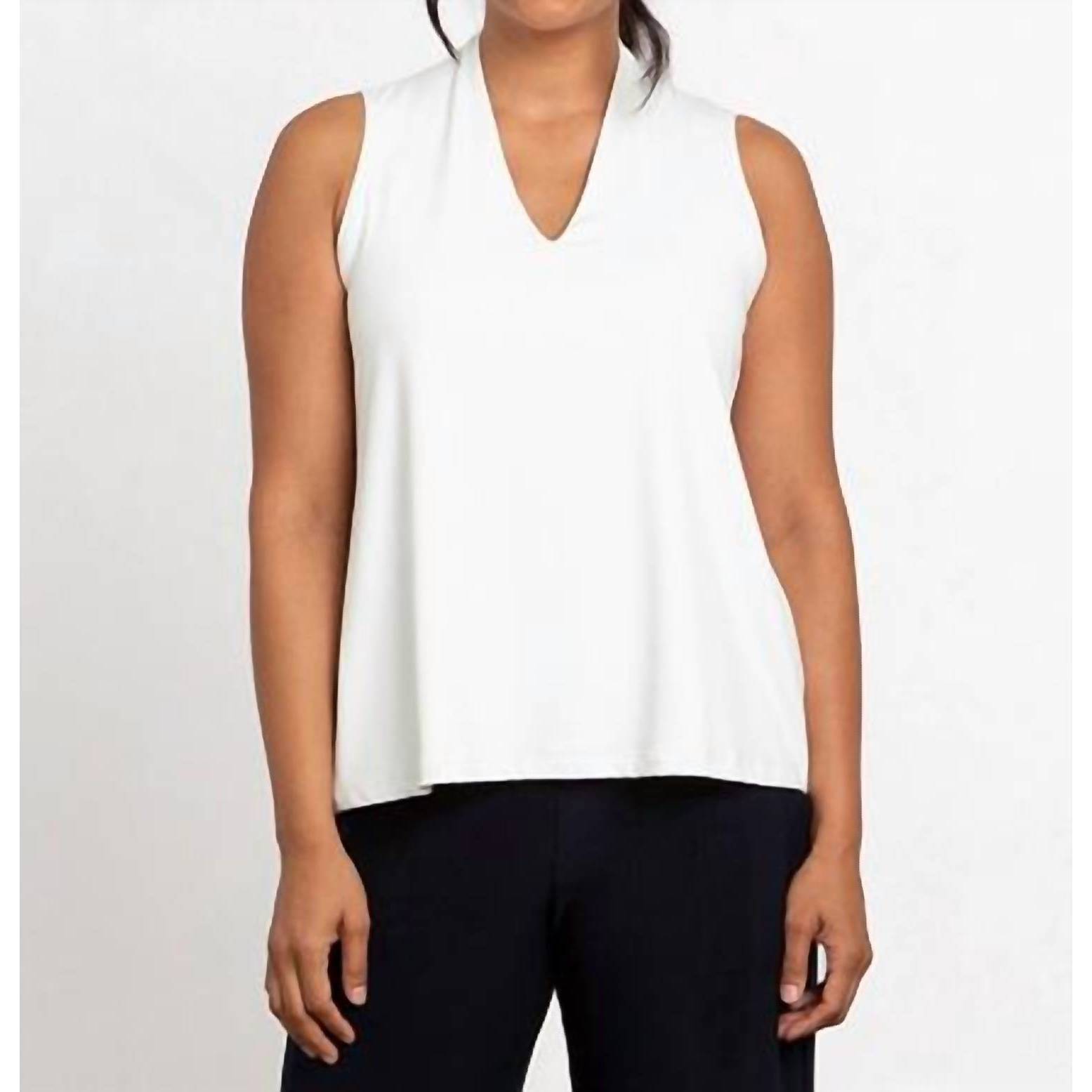 New Sympli Deep V Trapeze Tank In White